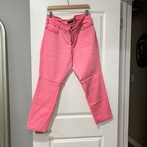 Pink skinny jeans